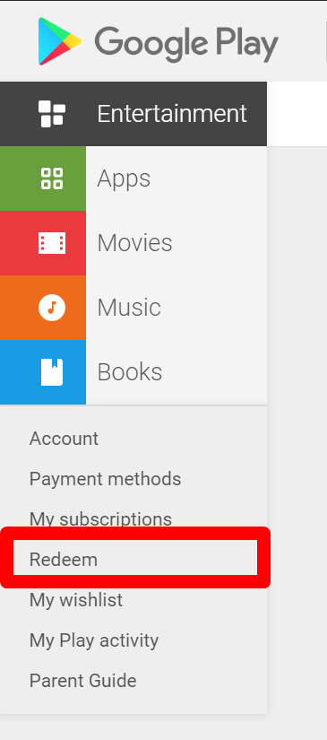 Google Play Store Gift Card Activation