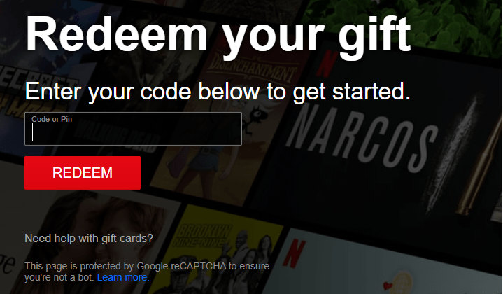 Netflix Gift Card Activation