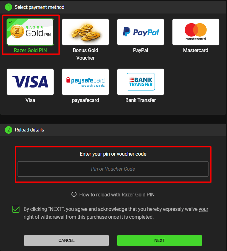 Razer Gold Gift Card Activation