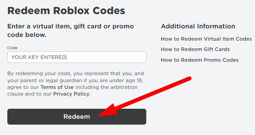 Roblox Card Activation