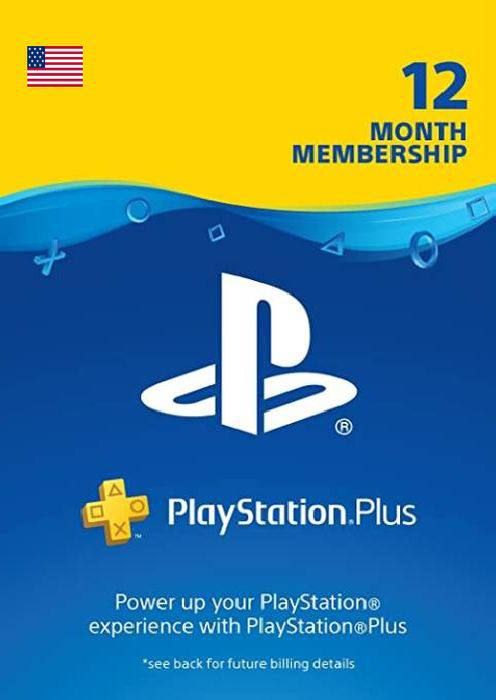Подписка PlayStation Plus на 12 месяцев (аккаунт США)