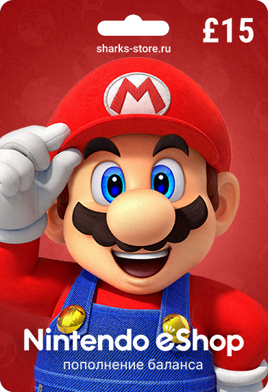 Карта пополнения Nintendo eShop 15 GBP, регион Великобритания