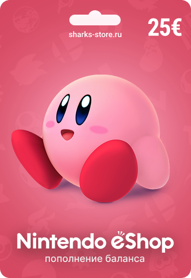 Карта пополнения Nintendo eShop 25 EURO, регион Европа