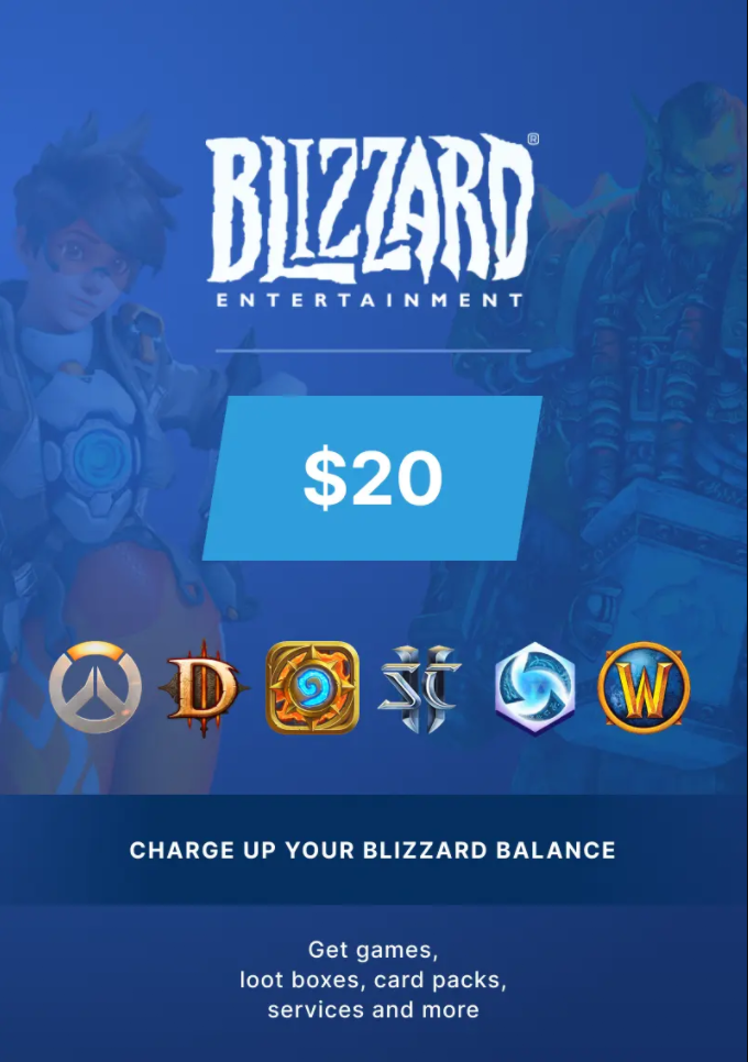 Подарочная карта Blizzard 20 USD BattleNet (США)