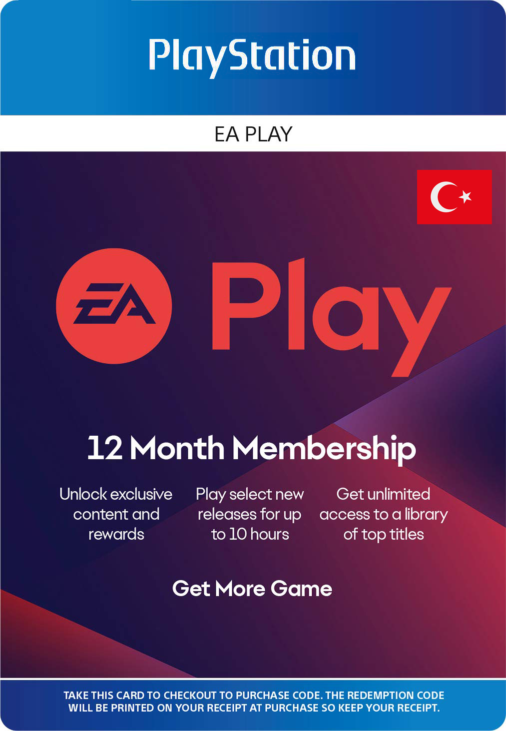 Подписка EA Play 12 месяцев (Турция)